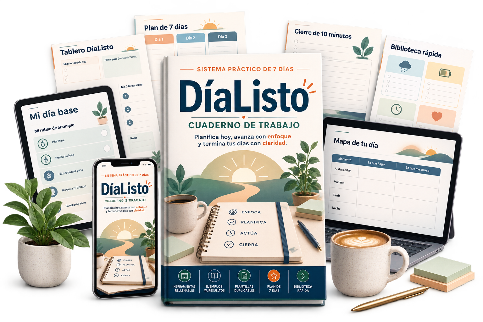 DíaListo: Sistema Práctico de 7 Días (Cuaderno de Trabajo Digital)